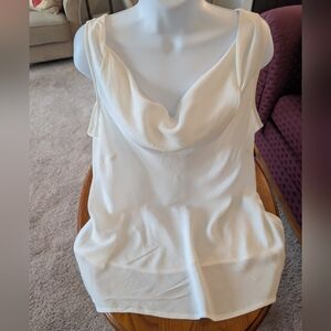 Lane Bryant White Cowl Neck Tank Top, Size 18/20 - NEW